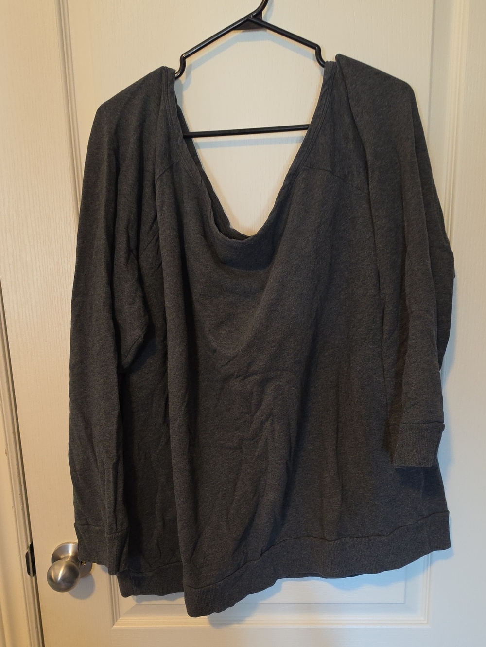 torrid Charcoal Gray Off The Shoulder Sweater